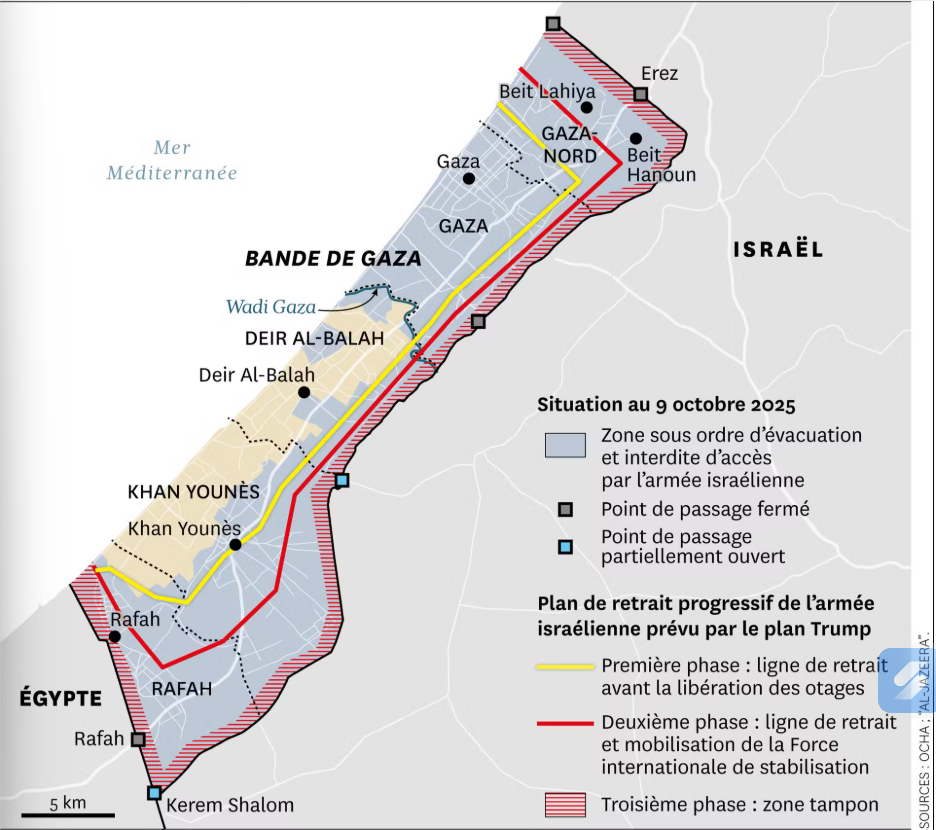 Carte étapes plan de paix 