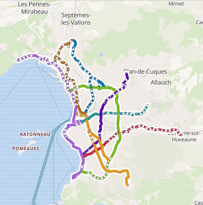 Carte interactive représentant les travaux prévus, terminés et en cours. © Collectif Vélos en Ville