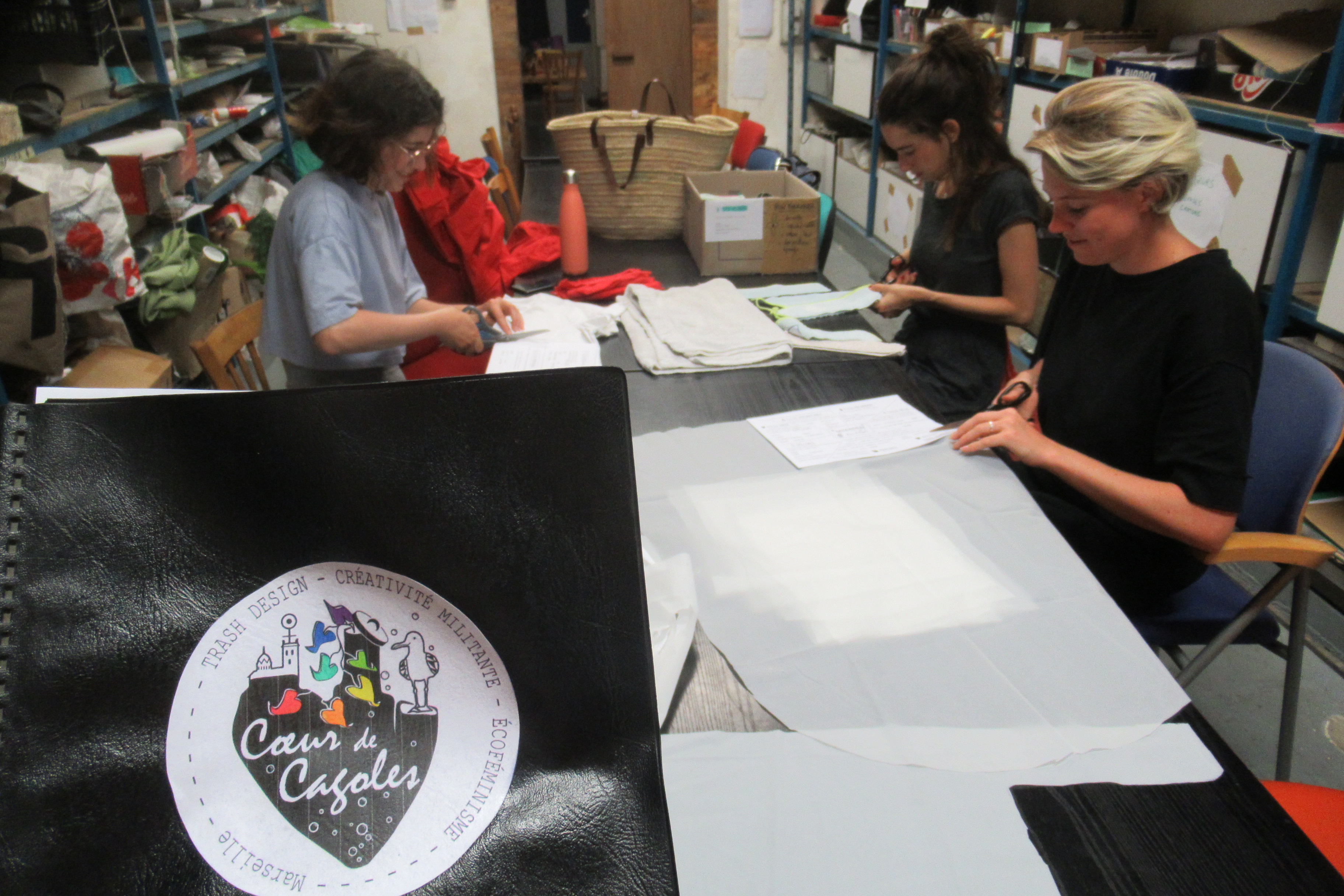Coeur de Cagoles organises workshops to enable menstruating people to make their own reusable period pads. Photo: Coline Juttet