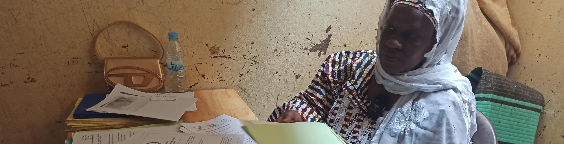 Fatoumata Coulibaly dans son bureau